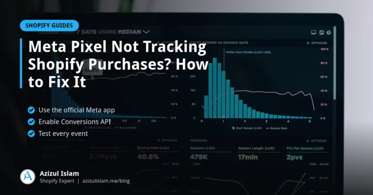 meta pixel not tracking shopify purchases banner
