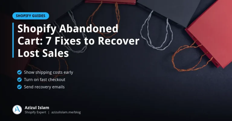 shopify abandoned cart fixes banner