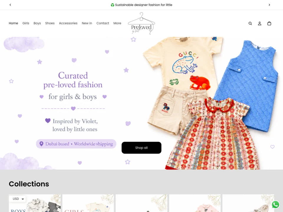 prelovedvgb.com homepage, e-commerce store built by Azizul Islam